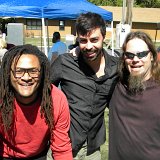 (l. to r.) Martinez Hillard (Cowboy Indian Bear), Aymen Ghali (Soul Rebel and the Beast, Gypsy Jazz Quartet), and Justin Fowler (Slow Ya Roll)