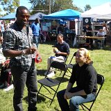 Slow Ya Roll lead singer, Elvin Graves Jr. (standing) and keyboardist Justin Fowler (right)