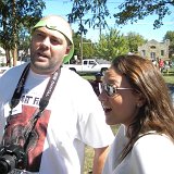 Ryan Ogle visiting with Ellie Smith